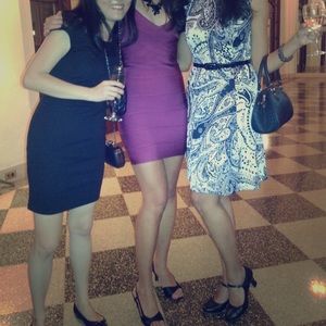 Purple bandage dress